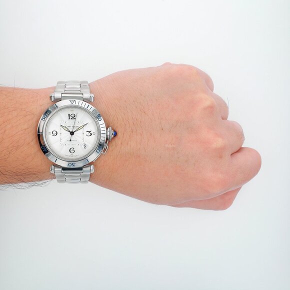 Cartier Pasha 2378 40mm Silver Arabic Dial - Picture 10 of 10